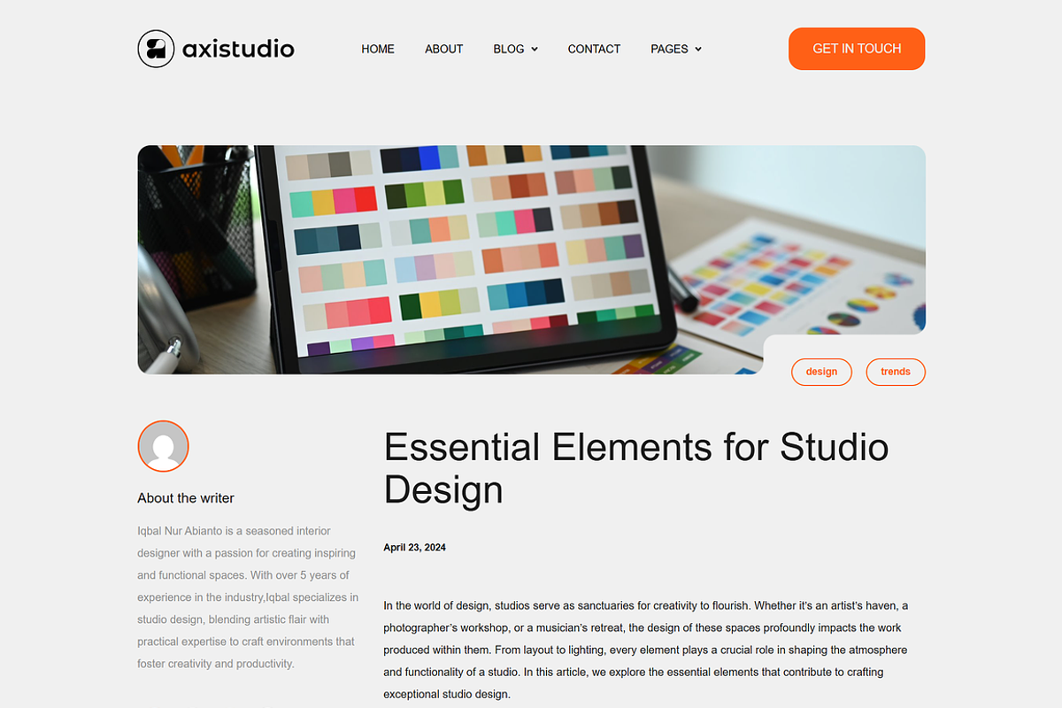 Branding & Creative Studio Elementor, a Landing Page Template by Design Spade (Photo 4 of 10)