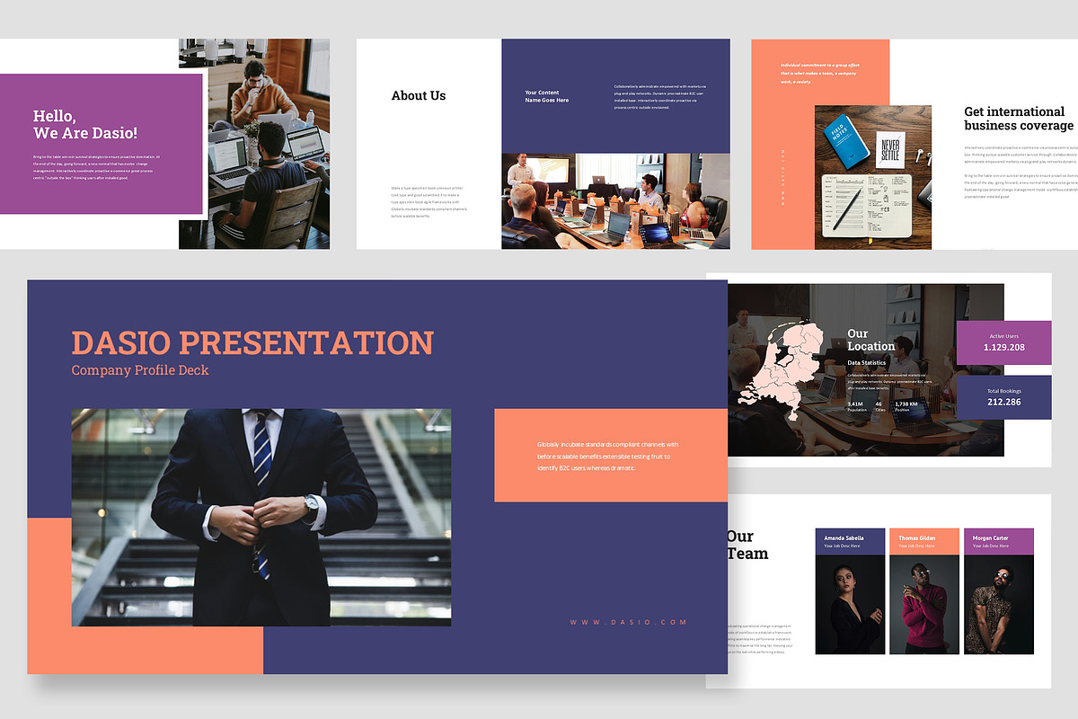 Dasio : Company Brief Google Slides, a Presentation Template by Punkl Camp (Photo 1 of 15)