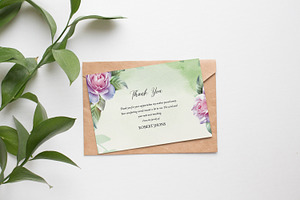 Funeral Floral Thank You Card