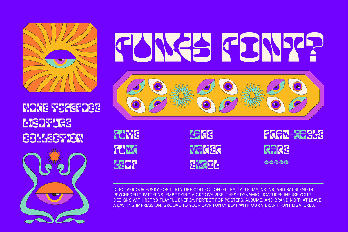Nake - Funky Quirky Fluid Typeface, a Sans Serif Font by Casloop Studio (Photo 6 of 10)