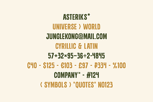 Junglekong Cute Display Font