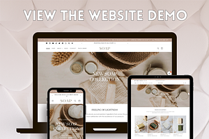 Brown Feminine Soap Shopify Theme