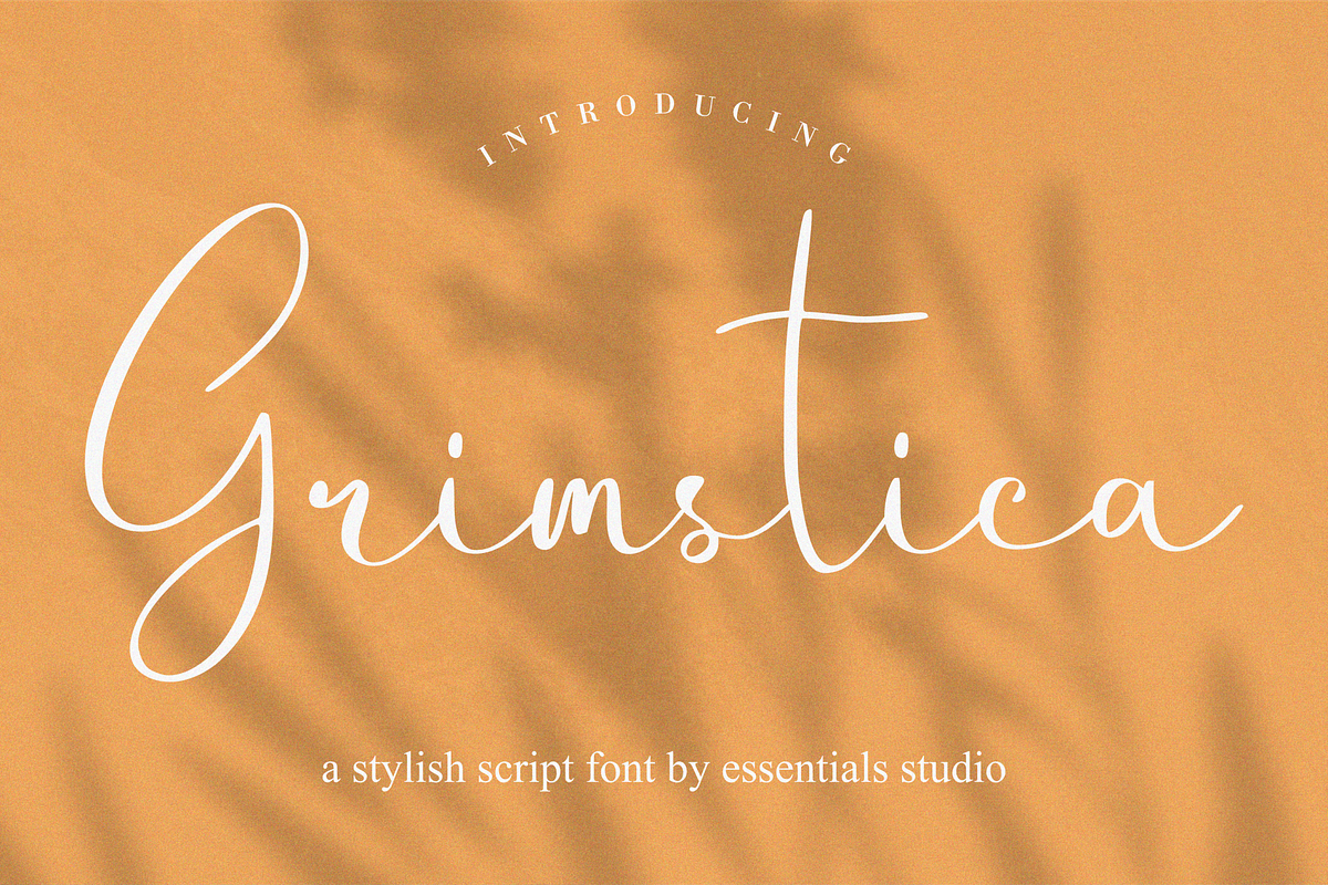 Grimstica, a Script Font by Essentials Studio (Photo 1 of 8)