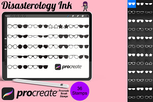Facial Glasses Set 3 Procreate Brush