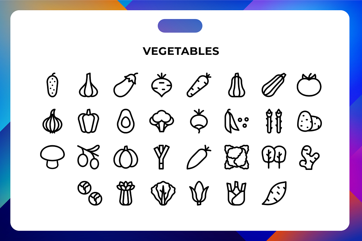 Vegetables Icons, an Icon by Wencory