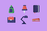 Office Supplies Illustration Set, an Object Illustration by studiogstock (Thumbnail 2 of 3)