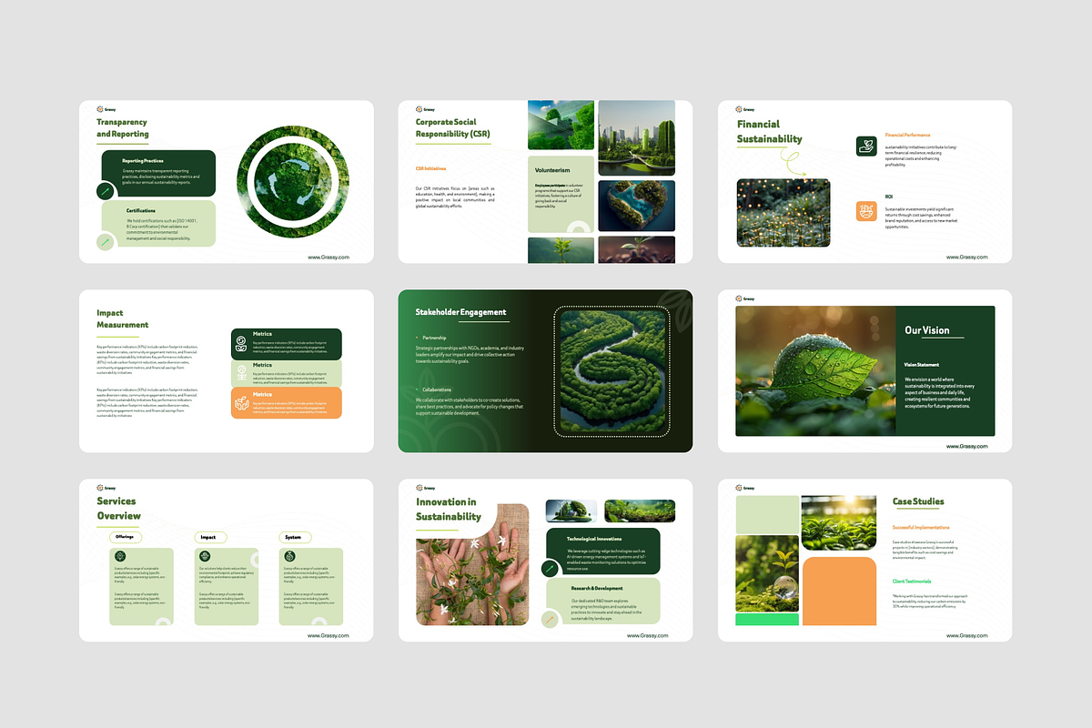 Grassy-Sustainability Pitch Deck PPT, a Presentation Template by Premast (Photo 4 of 5)