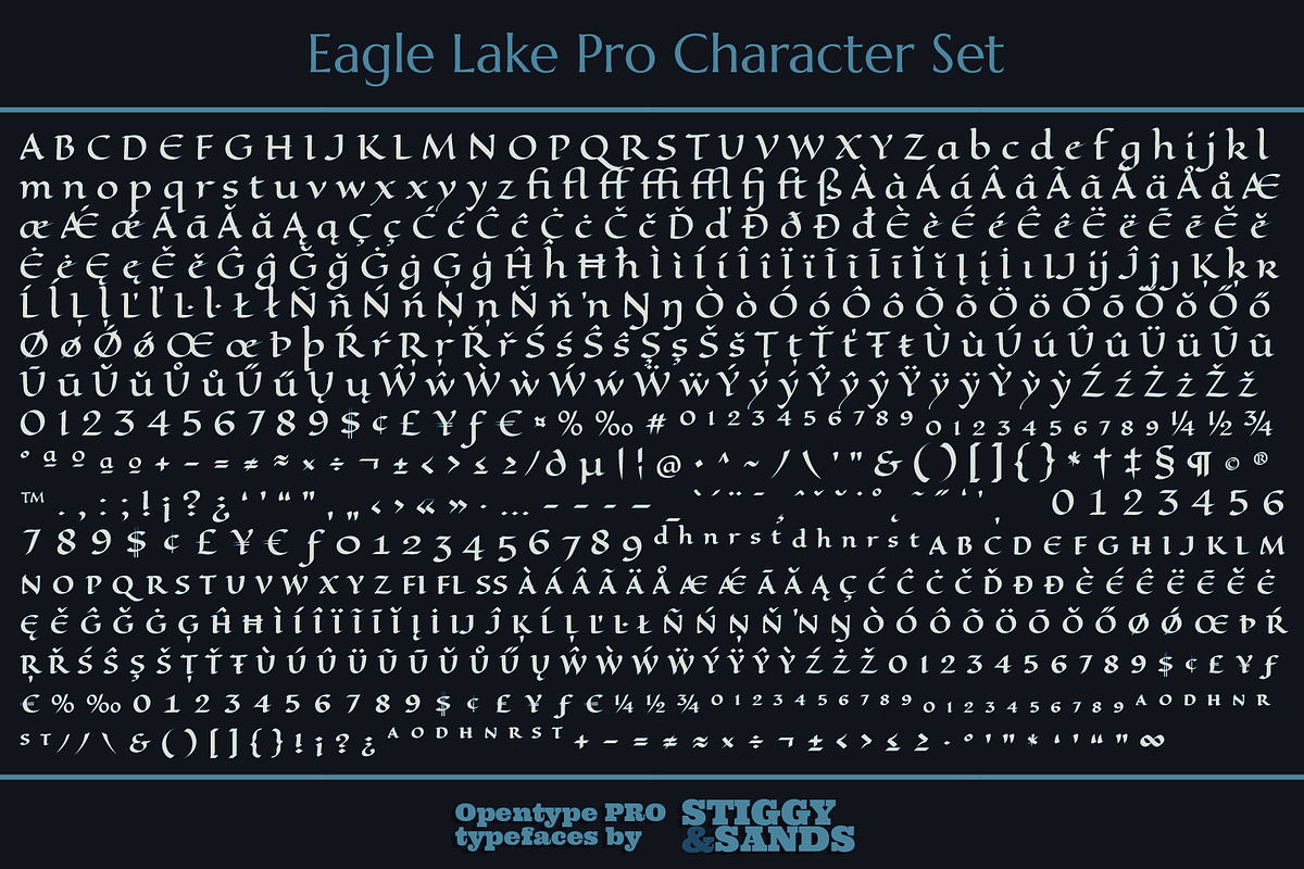 Eagle Lake Pro, a Font by Stiggy & Sands (Photo 9 of 9)