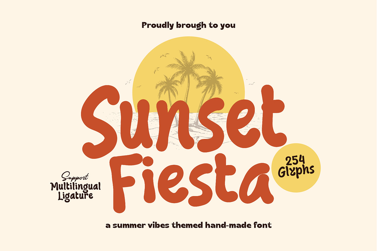 Sunset Fiesta - Summer Vibes Font, a Sans Serif Font by Inviline.co (Photo 1 of 10)