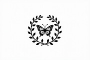 Butterfly Wreath Clipart Bundle, an Illustration by Artivon (Thumbnail 6 of 9)