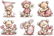 Whimsical Easter Teddy Bear Clipart, an Illustration by Daily.Designs (Thumbnail 4 of 7)