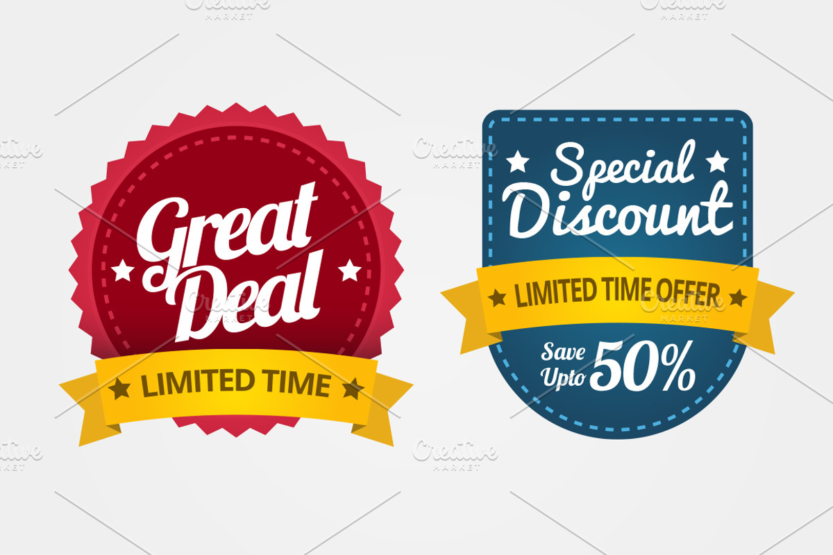 10 trendy vector badges, a Templates & Theme by Woo Graphics (Photo 2 of 5)