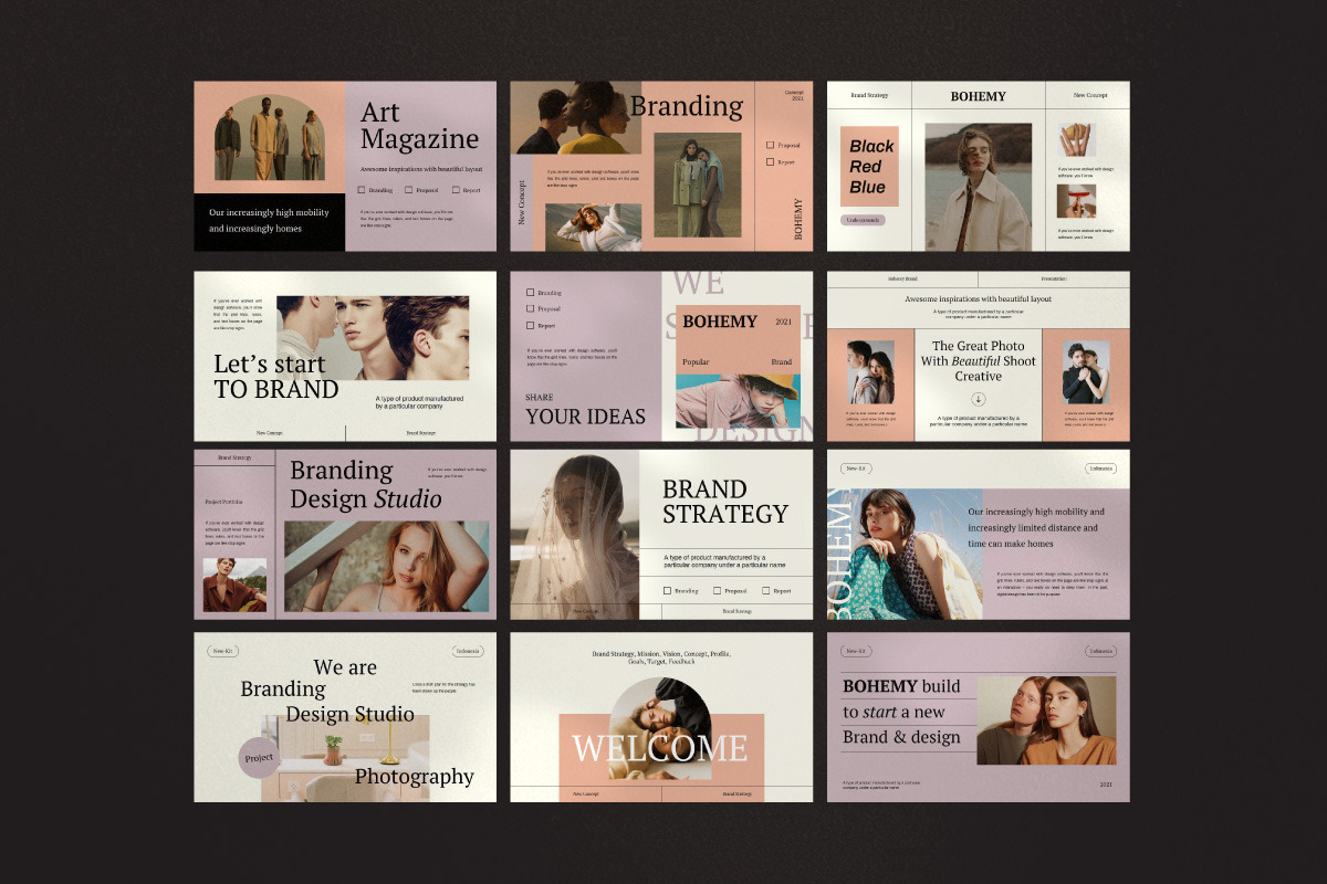 BOHEMY - Brand  Google Slide, a Presentation Template by Dirtytemp Studio (Photo 9 of 12)