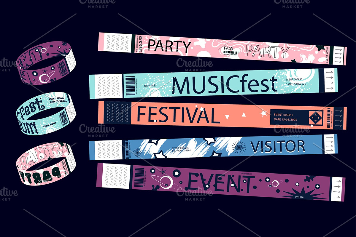 Event Party Bracelets, an Object Illustration by alexdndz (Photo 4 of 11)