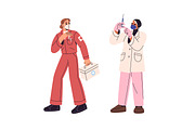 Doctors and nurses, health set, a Person Illustration by PaperTrident (Thumbnail 3 of 5)