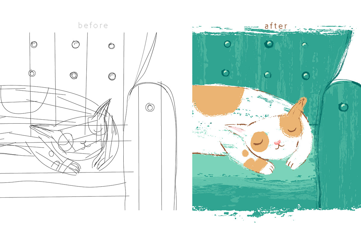 Raggedy Brushes for Illustrator, a Brush Add-On by Mazheika Store (Photo 2 of 6)