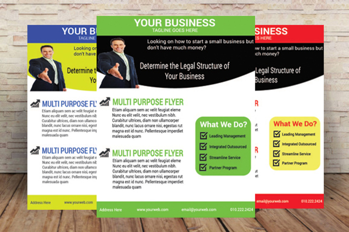 Multi Purpose Flyers, a Flyer Template by erikadesign (Photo 1 of 3)
