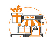 Internet Shopping, an Outline Icon by TAlex (Thumbnail 6 of 7)