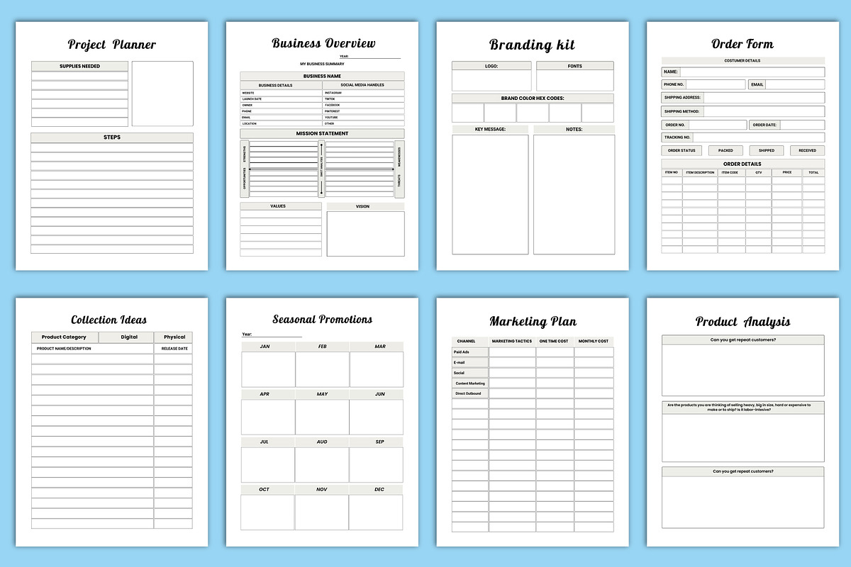 2025 Small Business Planner Canva, a Stationery Template by Designmela01 (Photo 3 of 5)