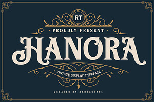 Hanora Vintage Display Font