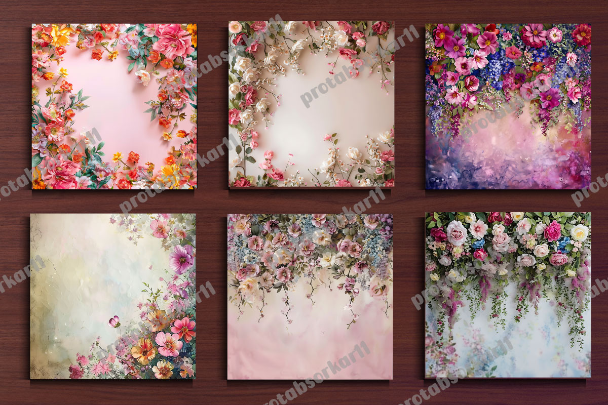 Floral Wall Digital Papers, a Background Photo by protabsorkar11 (Photo 2 of 4)
