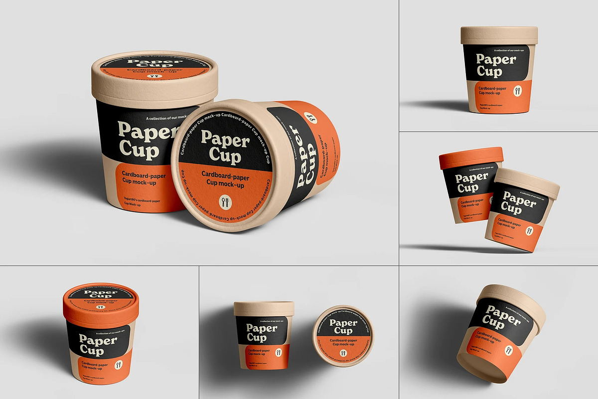 Cardboard Cup Mockup, a Packaging Mockup by zippypixelstudio (Photo 1 of 14)