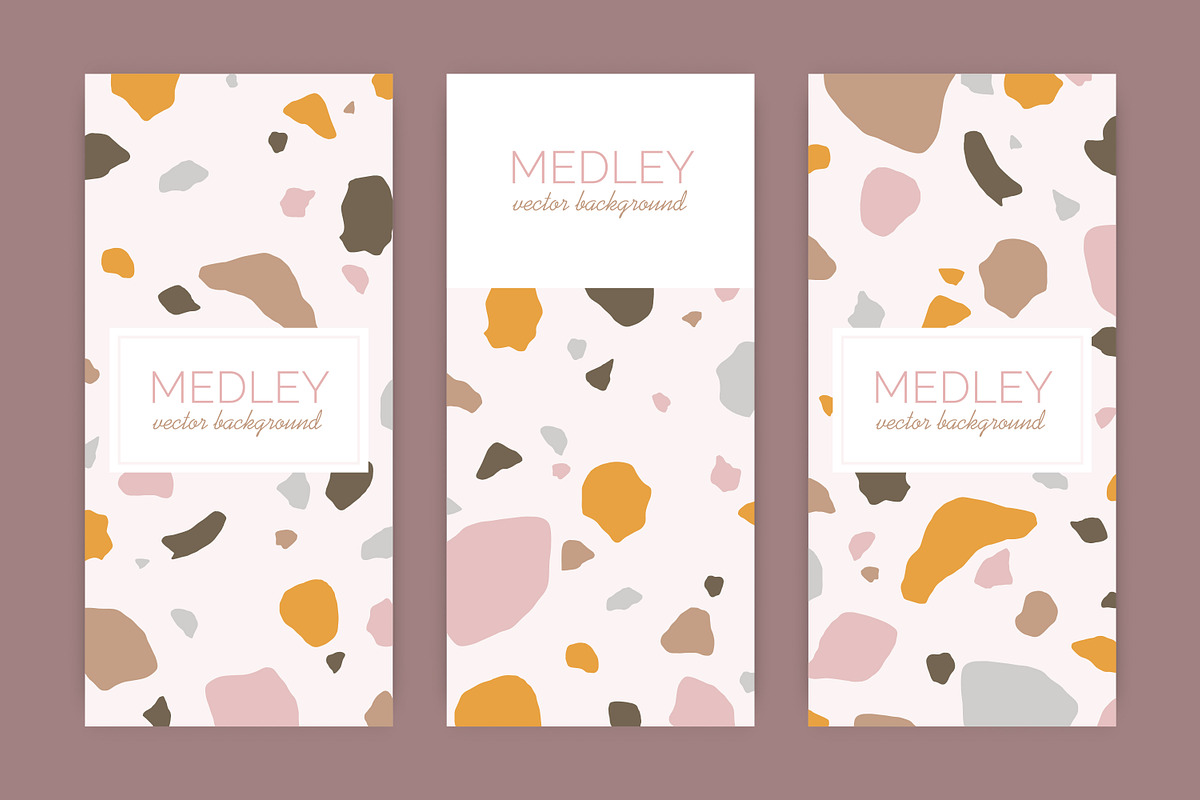 Card templates with terrazzo pattern, a Decorative Illustration by Good Studio (Photo 1 of 3)