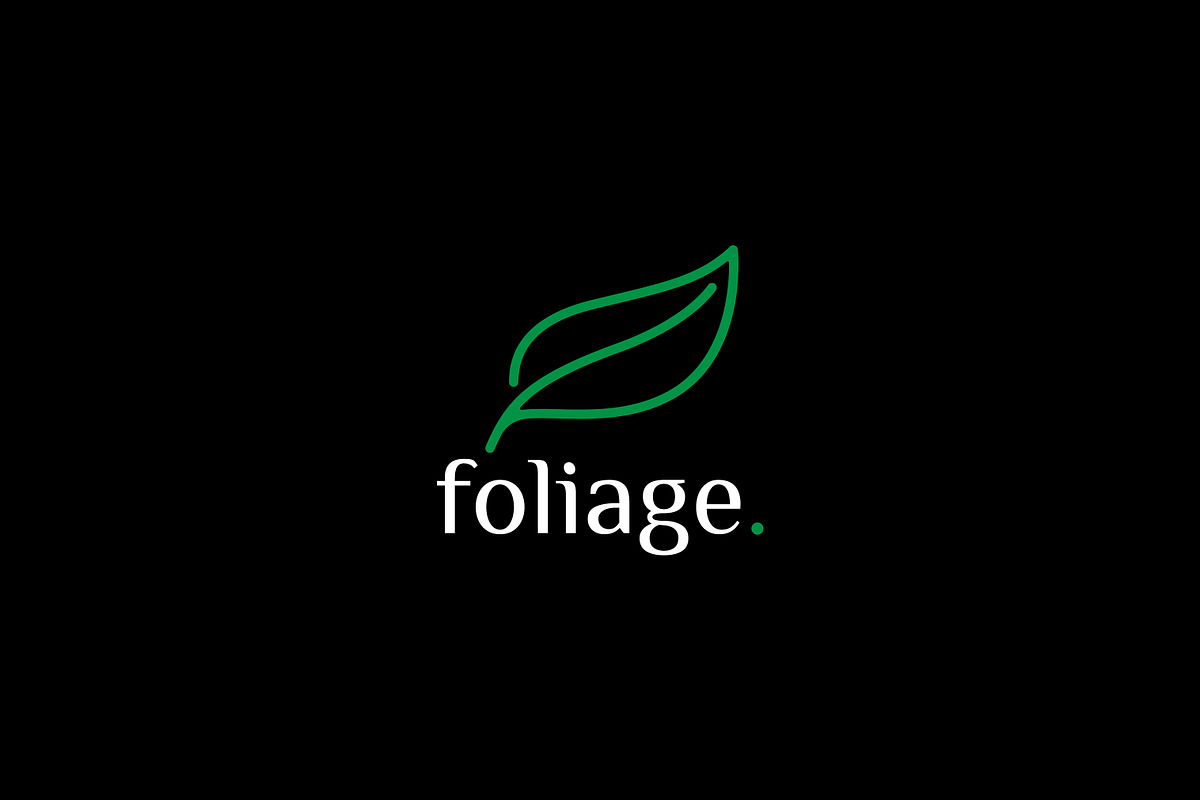 Green Leaf Linear Logo Foliage, a Branding & Logo Template by Signatoro (Photo 3 of 3)