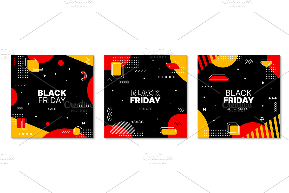 Black Friday sale banners, a Decorative Illustration by Buch&Bee
