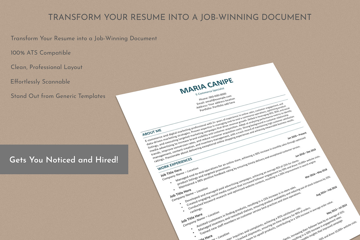 ATS Resume / CV, a Resume Template by Anjum Ilyas (Photo 7 of 8)