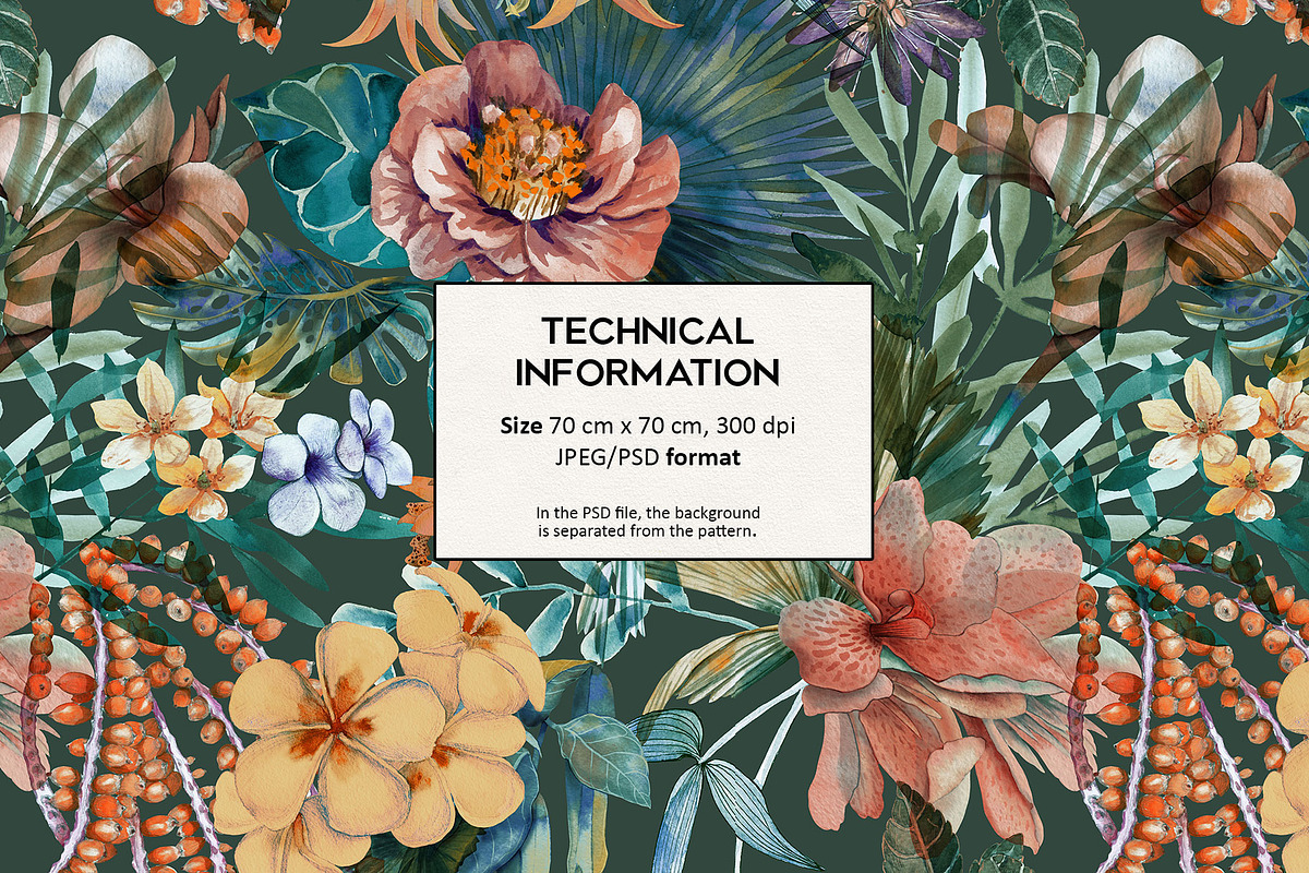 Daydream. Tropical patterns, a Pattern Graphic by emeraldthue (Photo 4 of 7)
