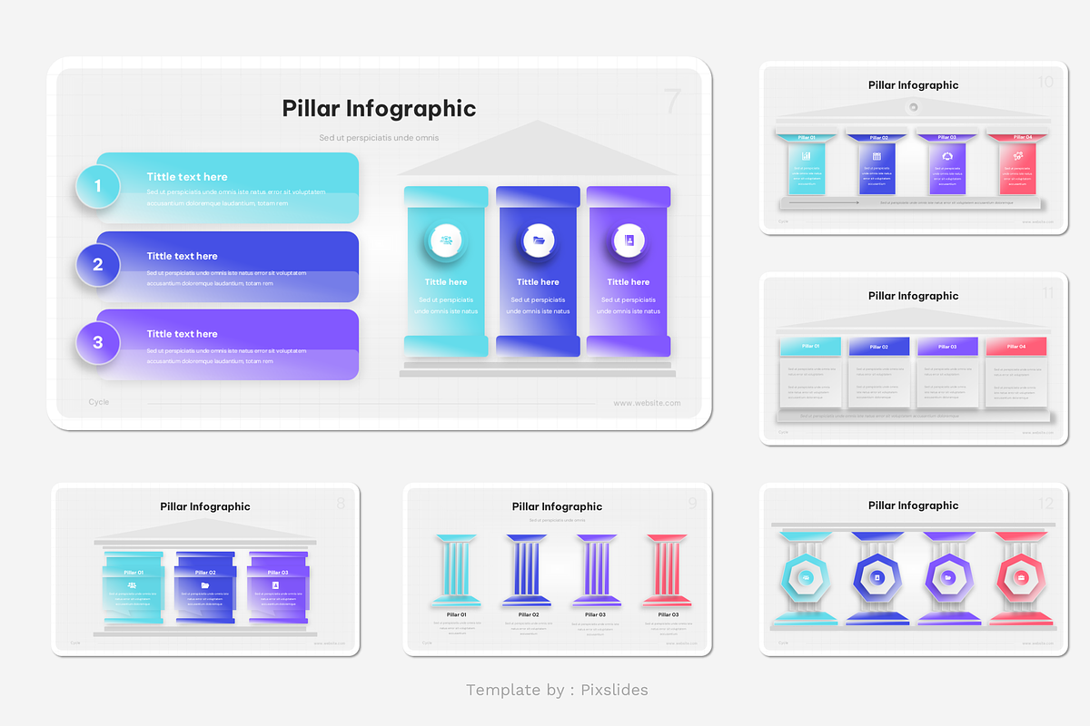 Pillar Infographics Keynote, a Presentation Template by Pixslides (Photo 4 of 7)