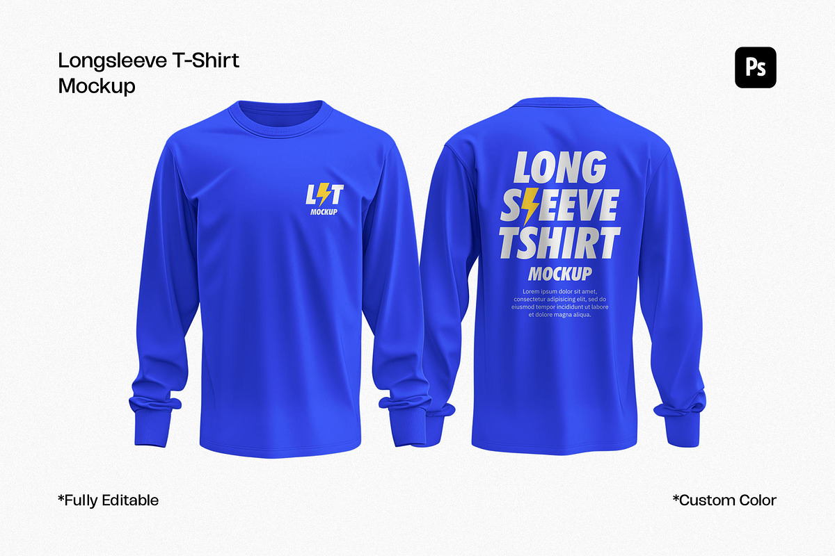 Longsleeve T-Shirt Mockup, a Shirt Mockup by sweetmaroon.studio