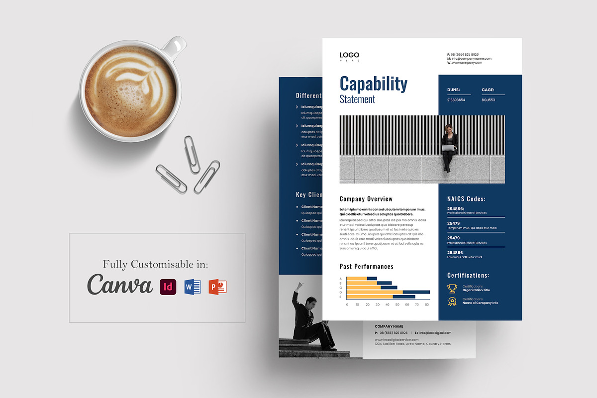 Capability Statement Template, a Brochure Template by Niofix (Photo 1 of 6)