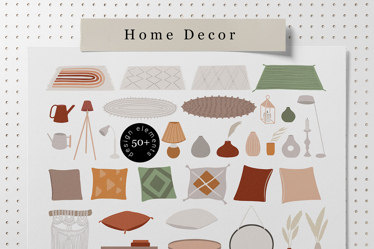 Cozy Home Decor Collection, a Decorative Illustration by Letters-Shmetters (Photo 6 of 10)