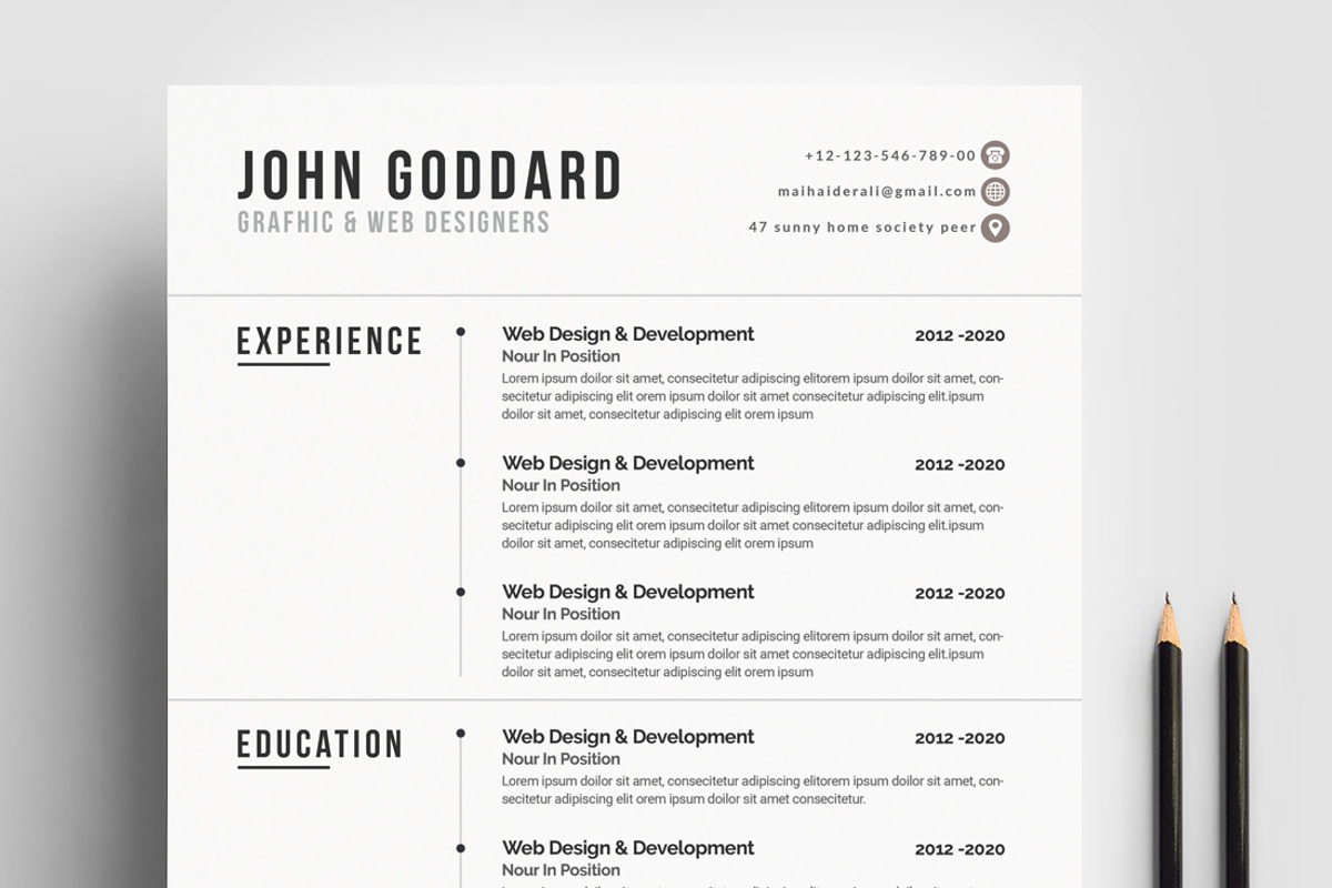 Interactive Resume / CV Template, a Resume Template by graphicforest (Photo 1 of 4)