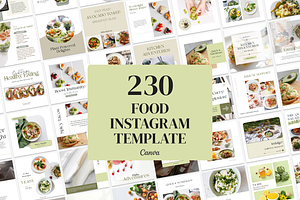 Minimal Food Canva Instagram Set