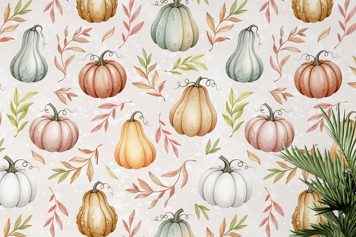 Autumn Pumpkins Seamless Pattern, a Pattern Graphic by Kreeya Art Shop (Photo 5 of 13)