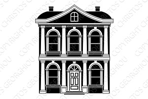 House Old Building Silhouette, an Object Illustration by Christos Georghiou