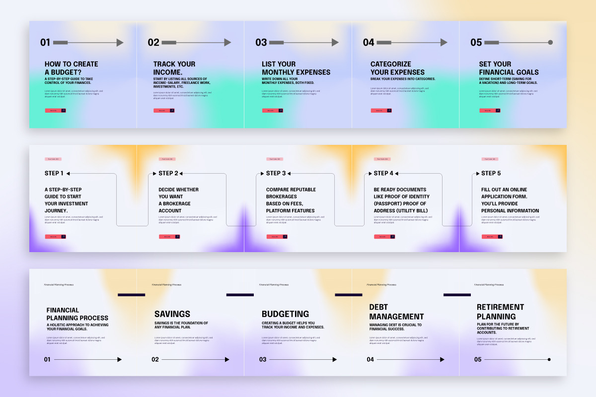 Colorful Financial Advice Media kit, a Social Media Template by thedesignsource (Photo 5 of 5)