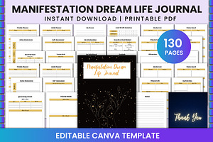 Manifestation Dream Life Journal, a Stationery Template by Shumaya