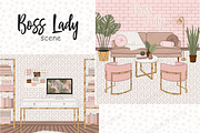 Living Room Clipart | Home Desk, a Work Illustration by GlamArtZhanna (Thumbnail 1 of 2)