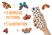 Spring Butterflies and Moths, a Pattern Graphic by Blue Lela Design (Thumbnail 2 of 8)