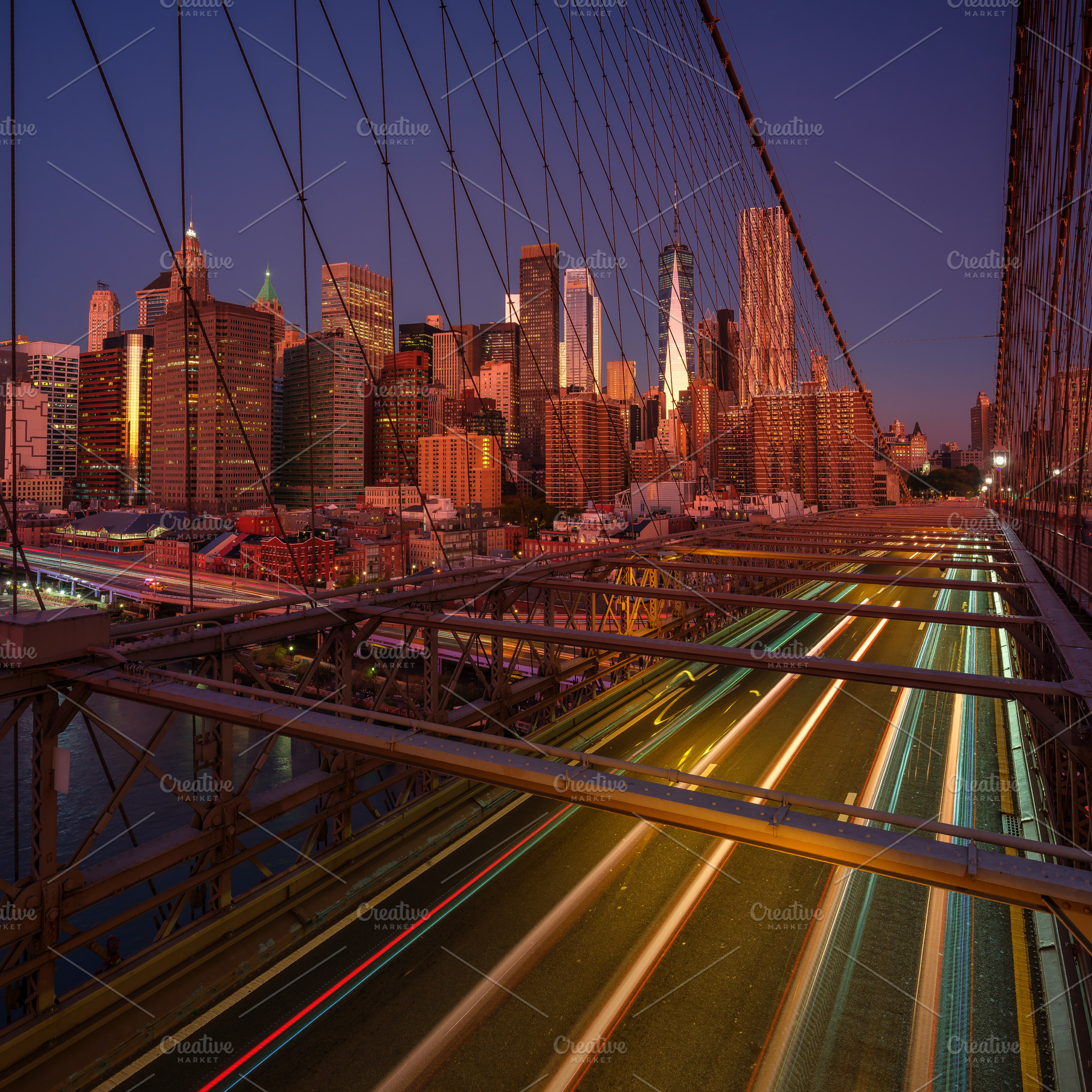 Brooklyn Bridge view at dawn, an Architecture Photo by Andriy Photography