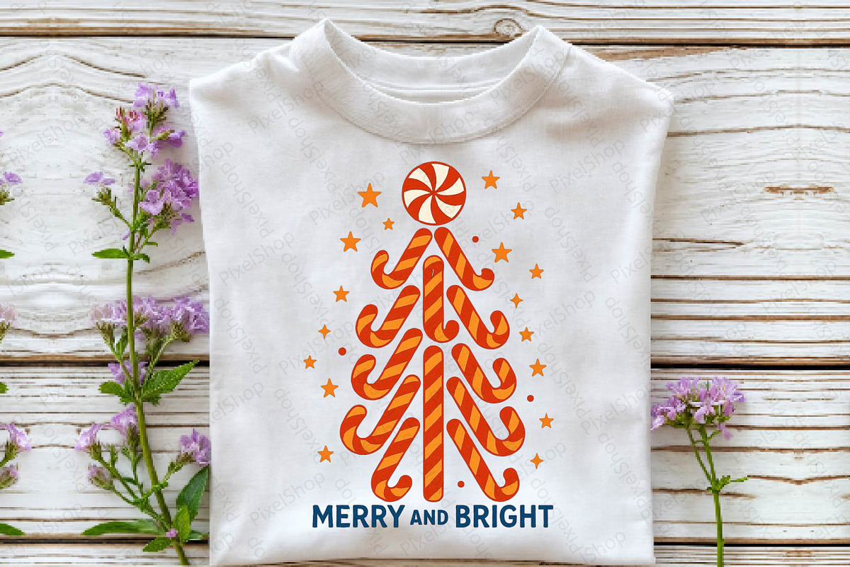 Merry and Bright Tree PNG, an Illustration by DreamPrint404 (Photo 3 of 7)