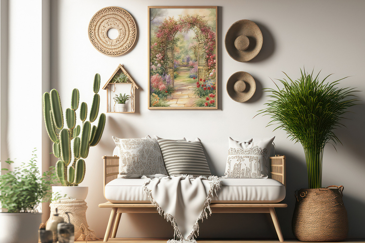 Watercolor Victorian English Garden, a Background Graphic by Fun Digital (Photo 2 of 3)