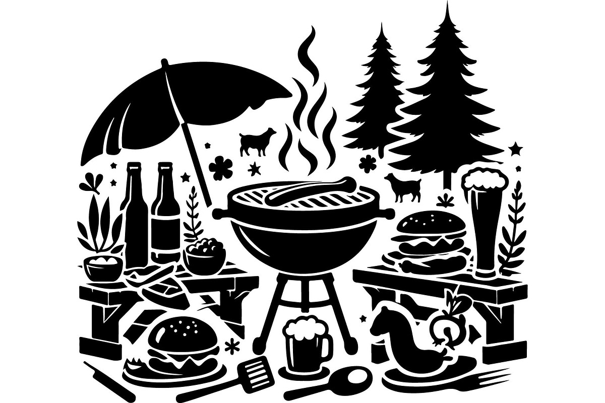 Summer BBQ Grill SVG Set, an Object Graphic by Designer_Momina (Photo 5 of 13)