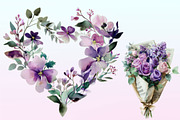 Purple Mother's Day Clipart, a Graphic by CitraGraphics (Thumbnail 2 of 4)
