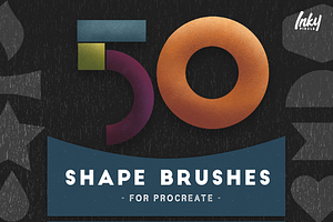 50 Shape Brushes For Procreate