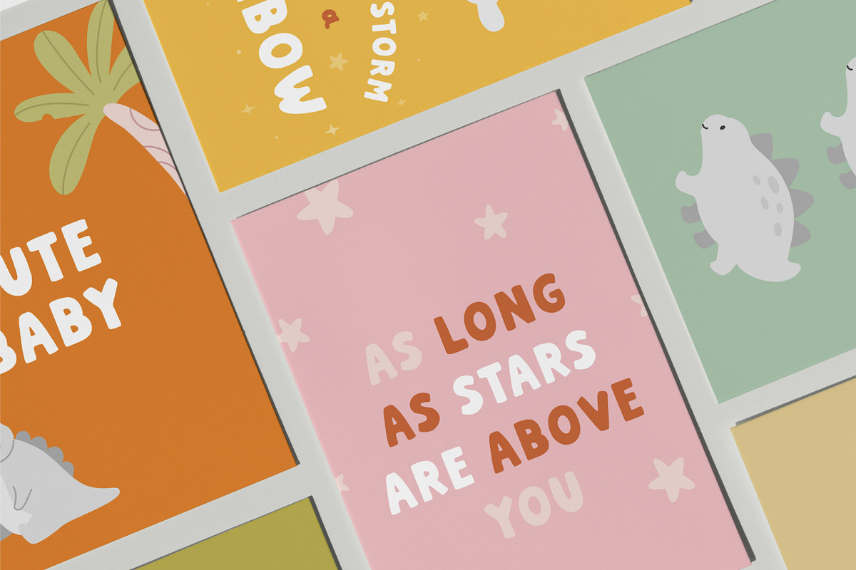 Super dino | Handwritten font, a Handwritten Font by JuliaVolkova (Photo 3 of 7)